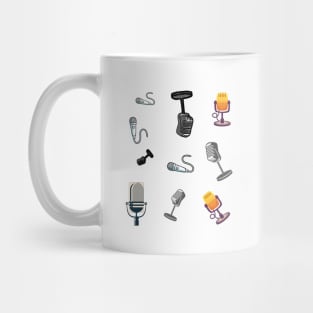 Hand drawn microphones package Mug